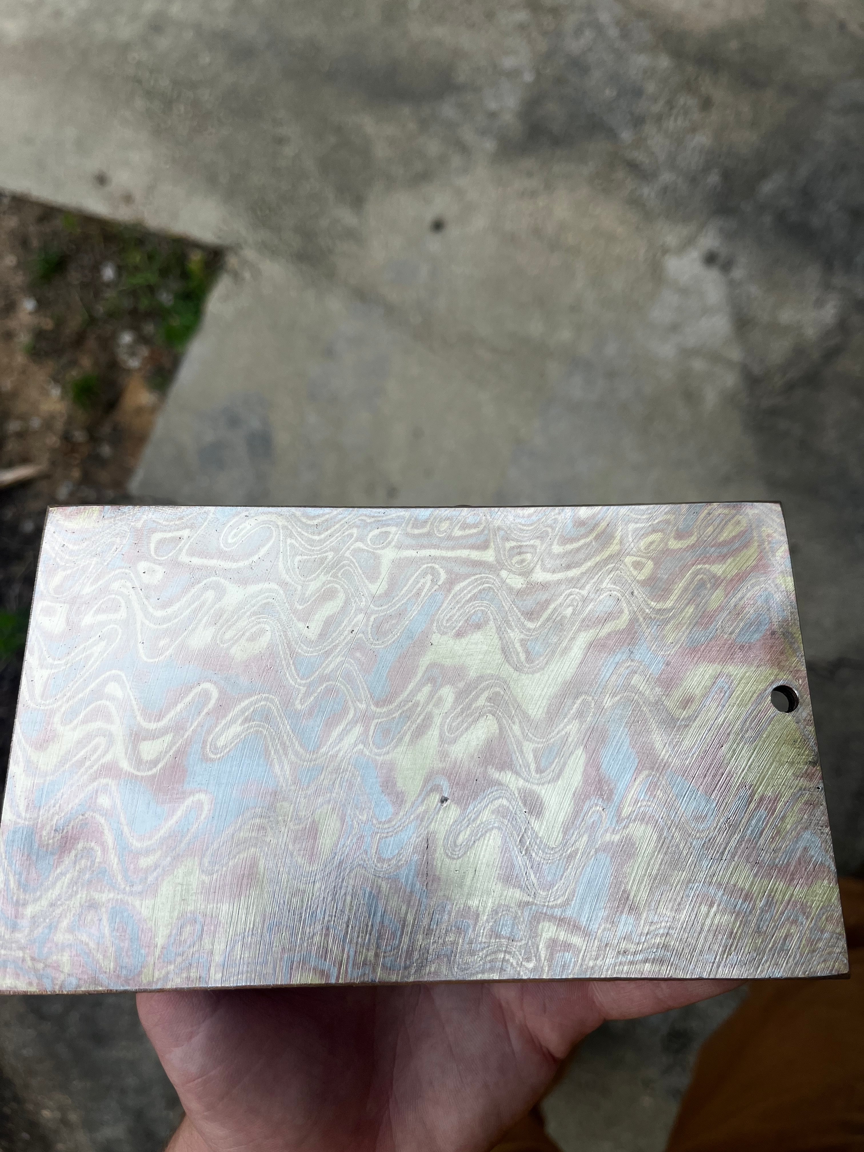 3 Tone Lava Mokume - Nichols Damascus