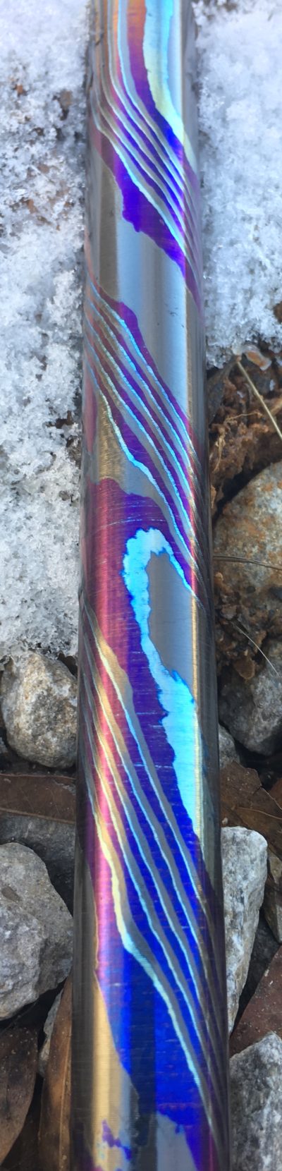 Dark-Ti Round Twist - Nichols Damascus