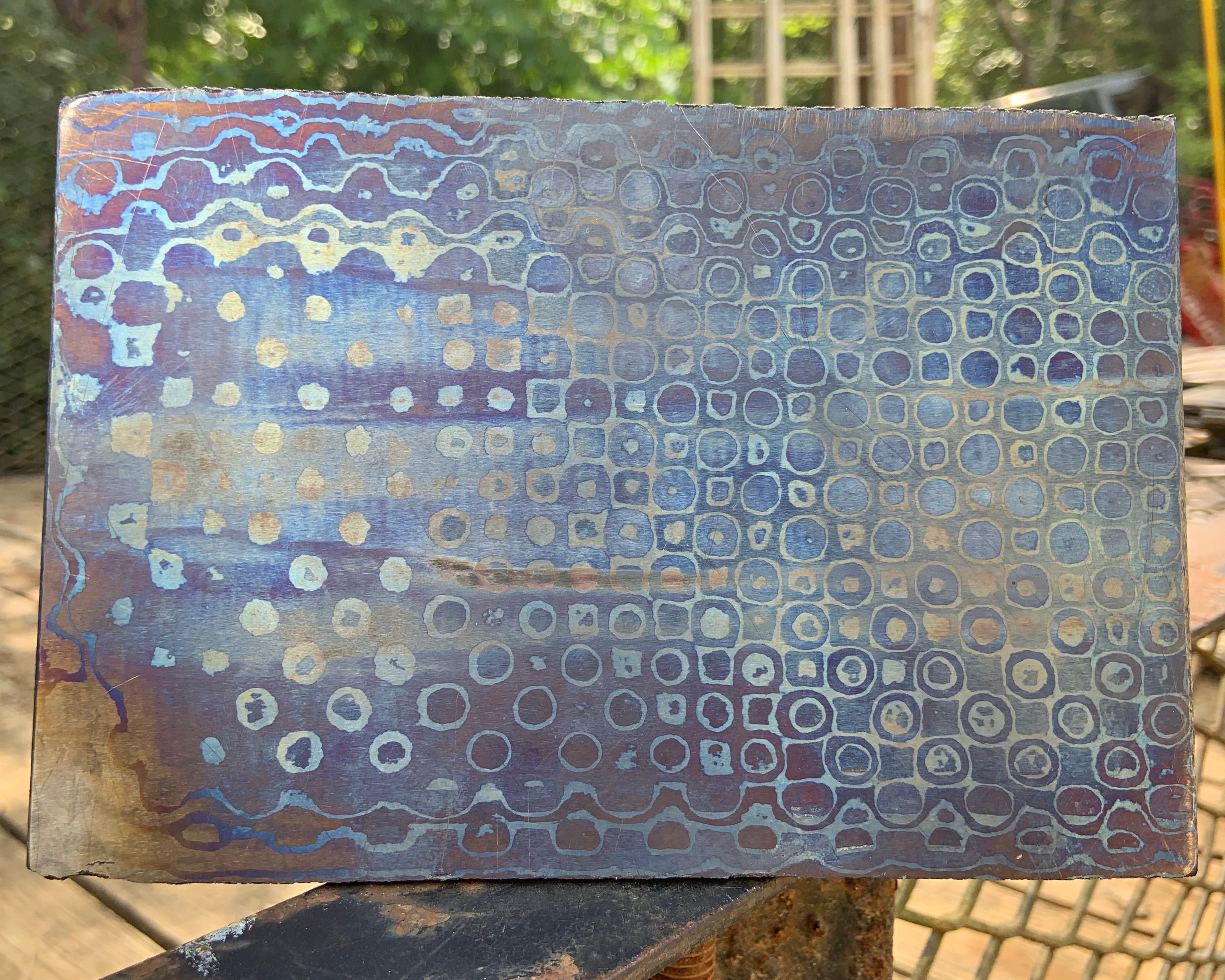 3 Alloy-Ti Raindrop - Nichols Damascus