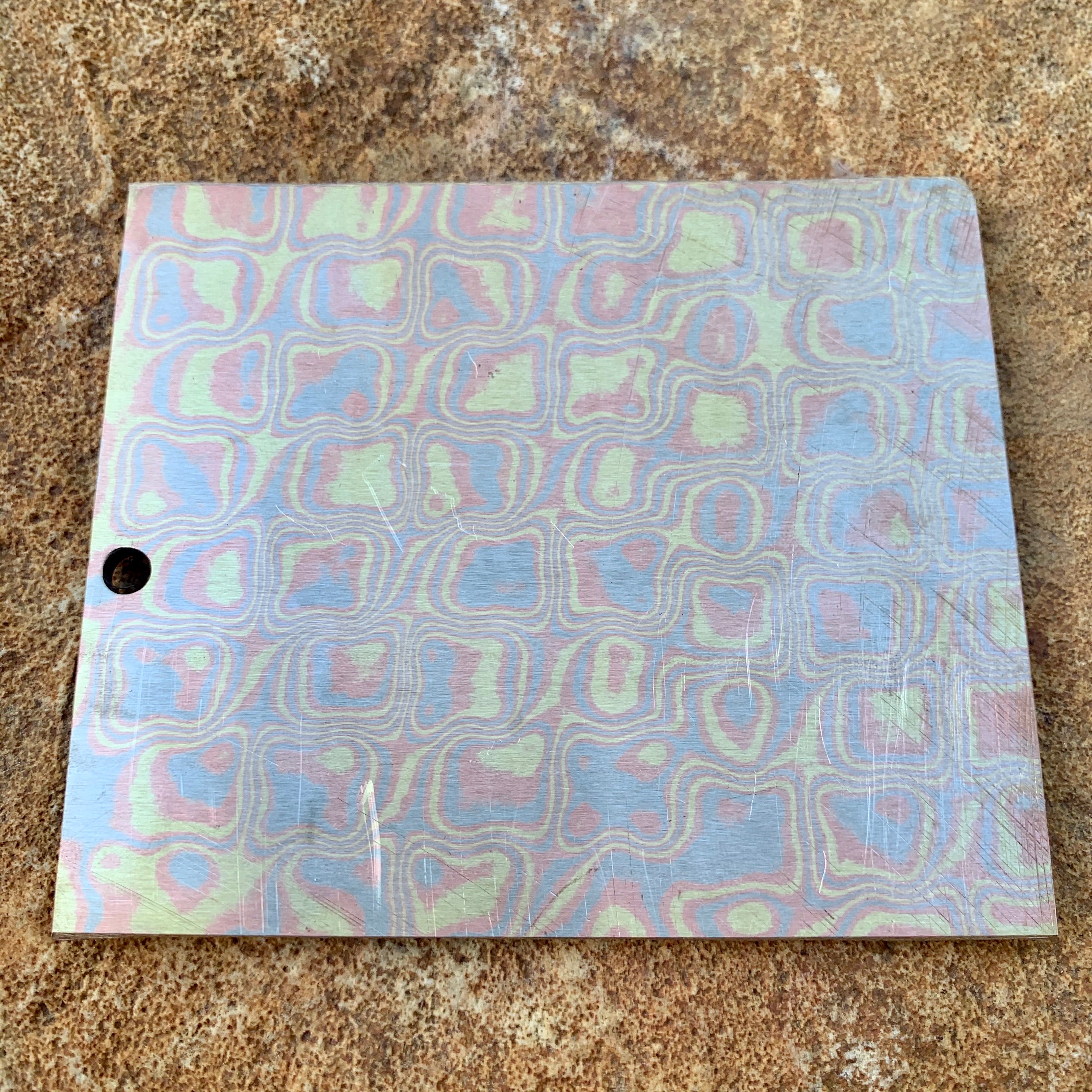 3 Tone X-Out Mokume - Nichols Damascus