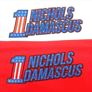 Nichols Damascus Evel Knievel Womens Short Sleeve T-Shirt